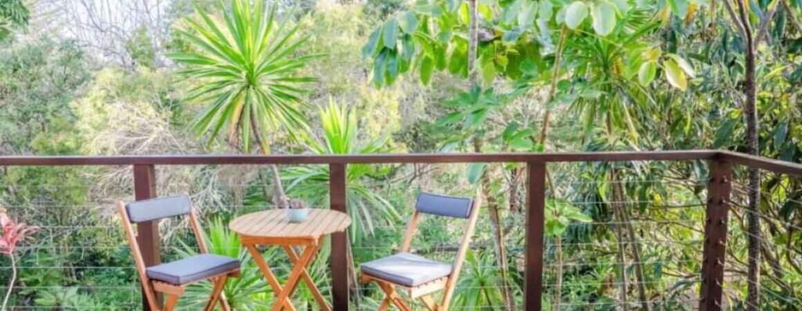 Broad Leaf Villas, table on deck